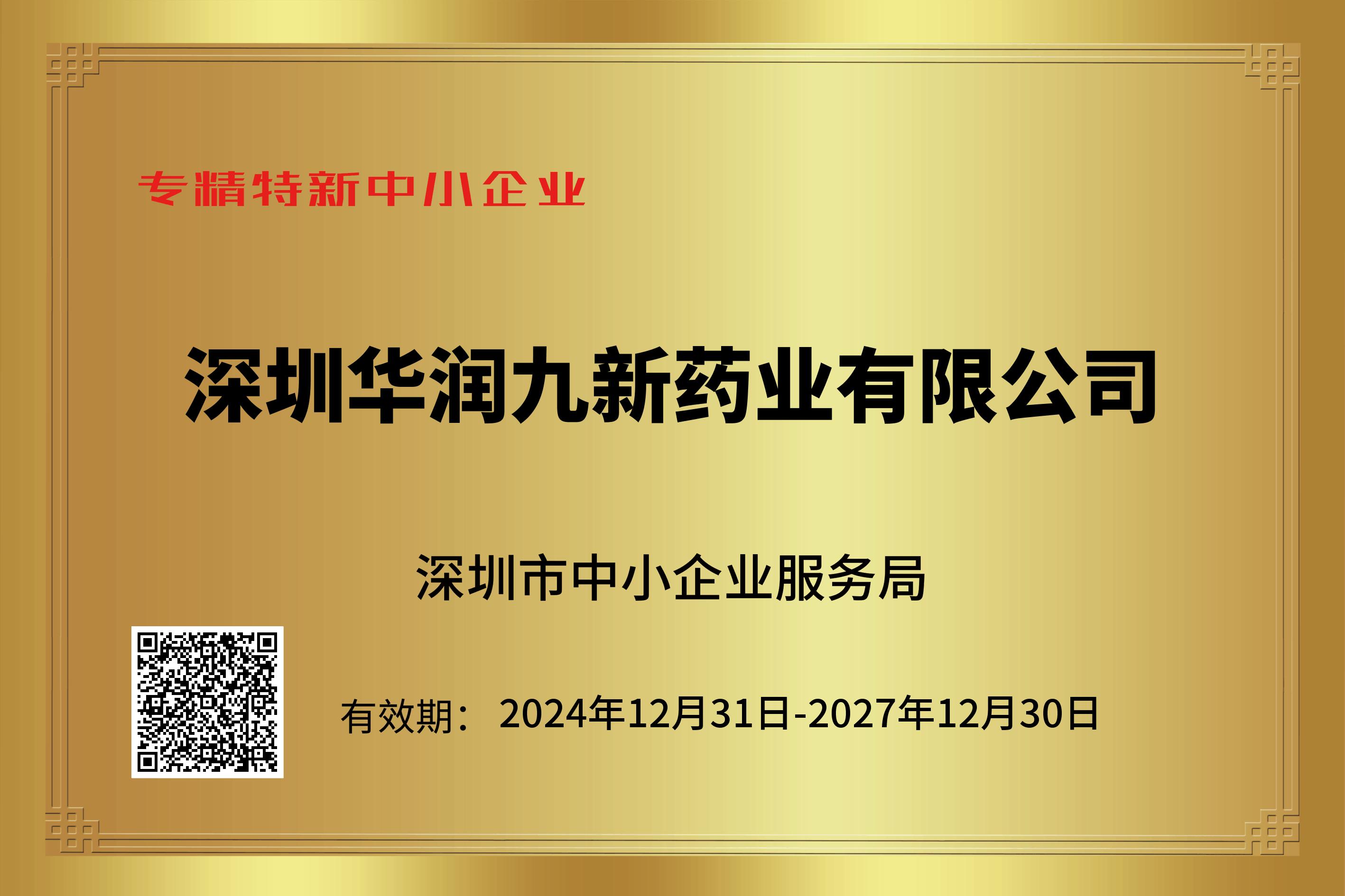 深圳市专精特新中小企业